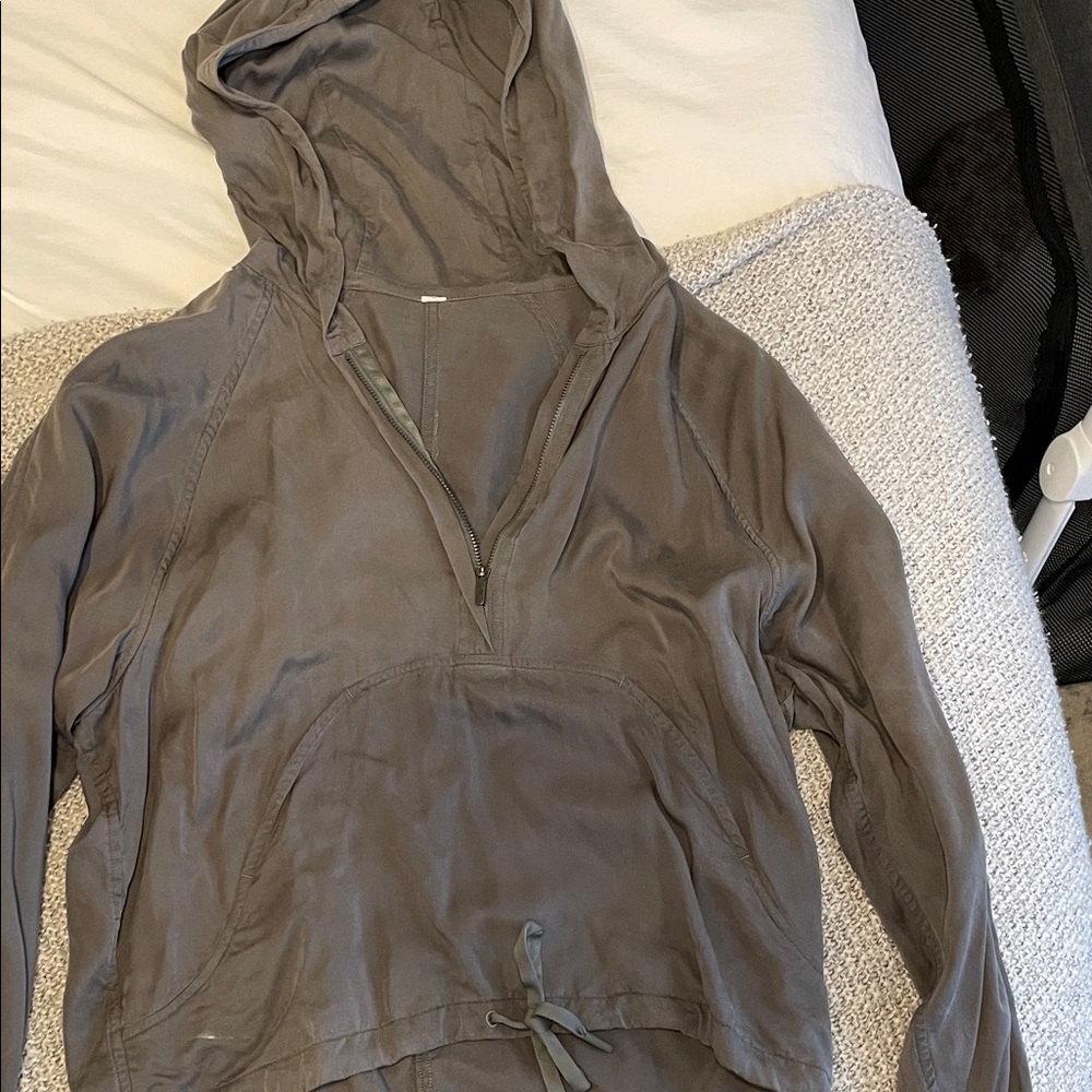 lululemon athletica Gray Hooded Jacket